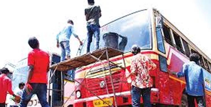 കോവിഡ്-19 : എല്ലാ കെ.എസ്.ആര്.ടി.സി ബസുകളും കഴുകി അണുവിമുക്തമാക്കും കോവിഡ്-19 : എല്ലാ കെ.എസ്.ആര്.ടി.സി ബസുകളും കഴുകി അണുവിമുക്തമാക്കും