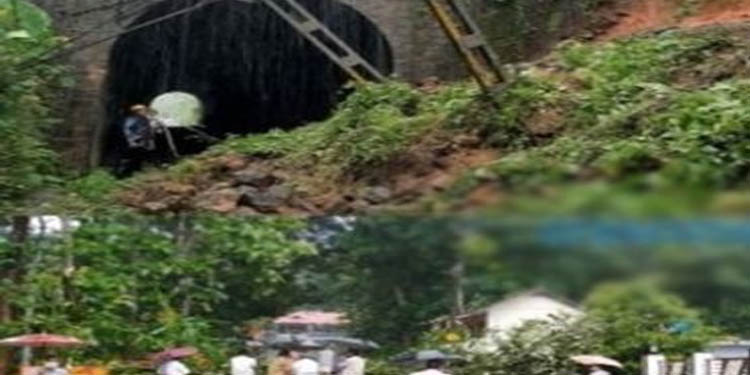 കനത്ത മഴ, പാളത്തില് മണ്ണിടിച്ചല് : ട്രെയിന് ഗതാഗതം നിര്ത്തിവെച്ചു കനത്ത മഴ, പാളത്തില് മണ്ണിടിച്ചല് : ട്രെയിന് ഗതാഗതം നിര്ത്തിവെച്ചു