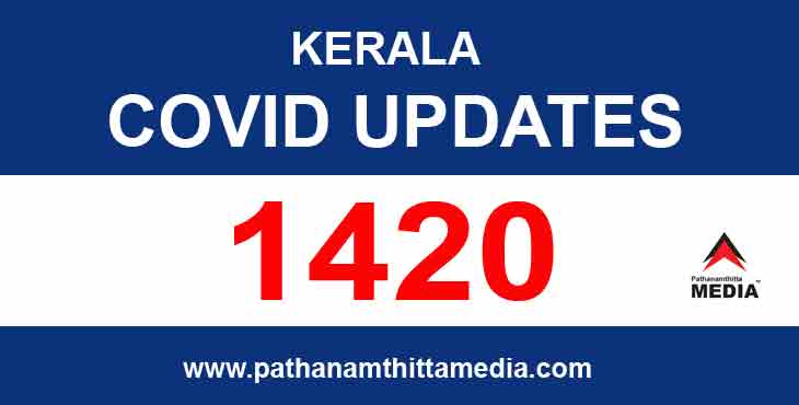 സംസ്ഥാനത്ത് ഇന്ന് 1420 പേര്ക്ക് കോവിഡ് സ്ഥിരീകരിച്ചു , 4 മരണം, 1216 പേര്ക്ക് സമ്പര്ക്കത്തിലൂടെ രോഗം സംസ്ഥാനത്ത് ഇന്ന് 1420 പേര്ക്ക് കോവിഡ് സ്ഥിരീകരിച്ചു , 4 മരണം, 1216 പേര്ക്ക് സമ്പര്ക്കത്തിലൂടെ രോഗം