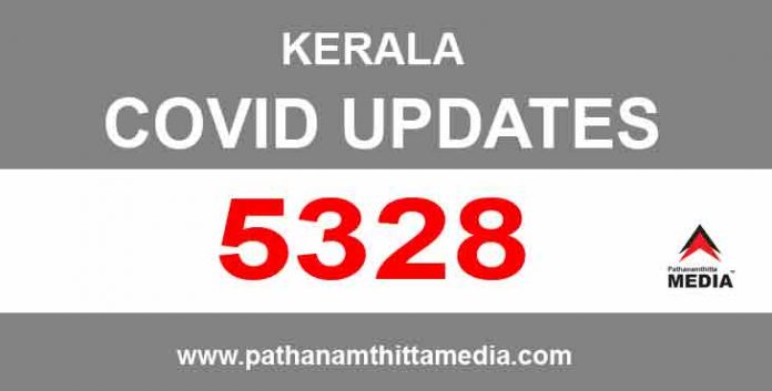 സംസ്ഥാനത്ത് ഇന്ന് 5328 പേര്ക്ക് കോവിഡ് ; 21 മരണം സംസ്ഥാനത്ത് ഇന്ന് 5328 പേര്ക്ക് കോവിഡ് ; 21 മരണം