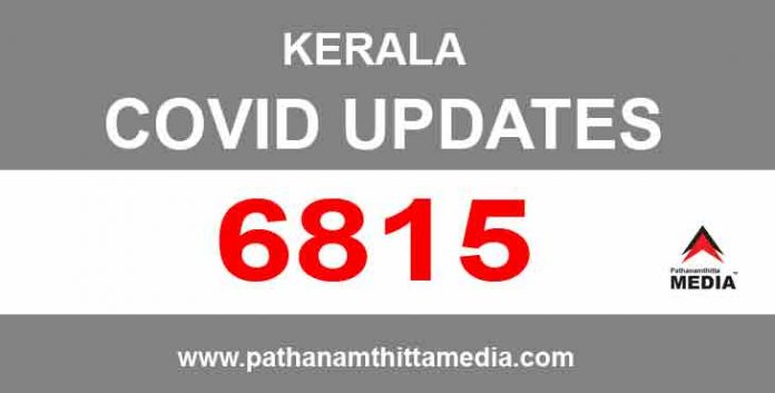 സംസ്ഥാനത്ത് ഇന്ന് 6815 പേര്ക്ക് കോവിഡ് സ്ഥിരീകരിച്ചു സംസ്ഥാനത്ത് ഇന്ന് 6815 പേര്ക്ക് കോവിഡ് സ്ഥിരീകരിച്ചു
