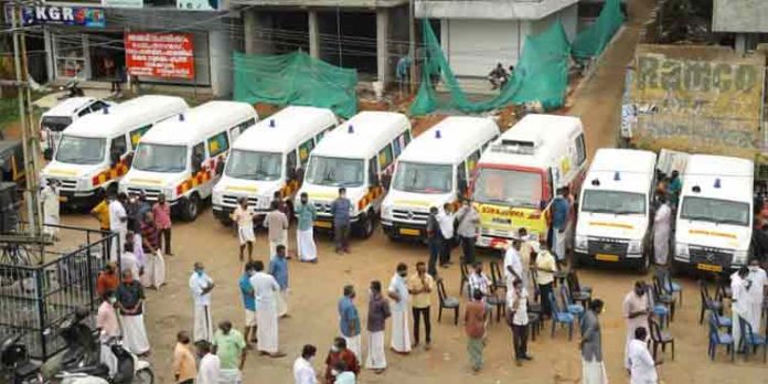 കോന്നിയില് എട്ട് ആരോഗ്യ സ്ഥാപനങ്ങള്ക്ക് ആംബുലന്സ് വിതരണം ചെയ്തു ; കരുതല് സ്പര്ശം പദ്ധതിക്കു തുടക്കമായി കോന്നിയില് എട്ട് ആരോഗ്യ സ്ഥാപനങ്ങള്ക്ക് ആംബുലന്സ് വിതരണം ചെയ്തു ; കരുതല് സ്പര്ശം പദ്ധതിക്കു തുടക്കമായി