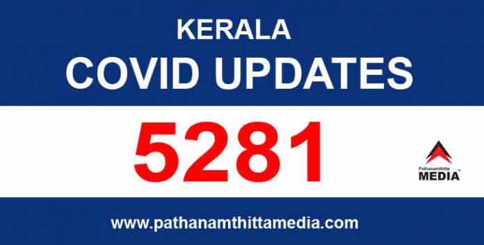 സംസ്ഥാനത്ത് ഇന്ന് 5281 പേര്ക്ക് കോവിഡ് സ്ഥിരീകരിച്ചു സംസ്ഥാനത്ത് ഇന്ന് 5281 പേര്ക്ക് കോവിഡ് സ്ഥിരീകരിച്ചു