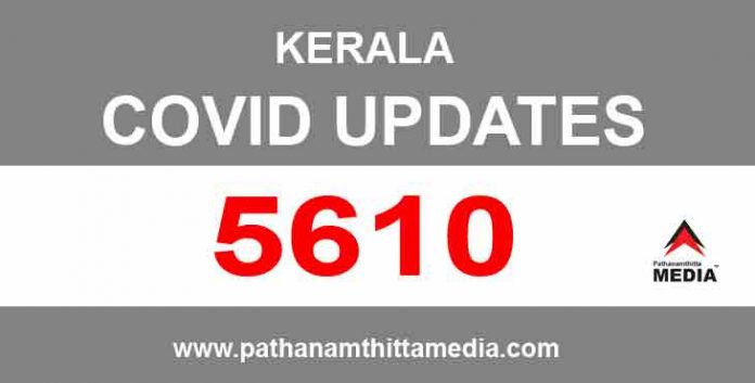 സംസ്ഥാനത്ത് ഇന്ന് 5610 പേര്ക്ക് കൊവിഡ് ; 19 മരണം സംസ്ഥാനത്ത് ഇന്ന് 5610 പേര്ക്ക് കൊവിഡ് ; 19 മരണം