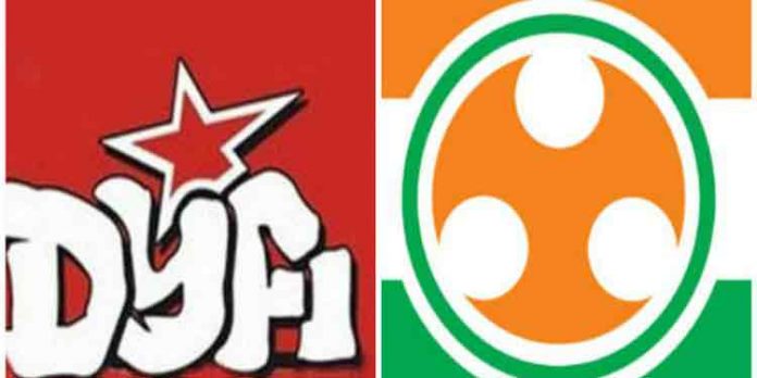 തിരുവനന്തപുരത്ത് യൂത്ത് കോണ്ഗ്രസ്- ഡി വൈ എഫ് ഐ കയ്യാങ്കളി തിരുവനന്തപുരത്ത് യൂത്ത് കോണ്ഗ്രസ്- ഡി വൈ എഫ് ഐ കയ്യാങ്കളി