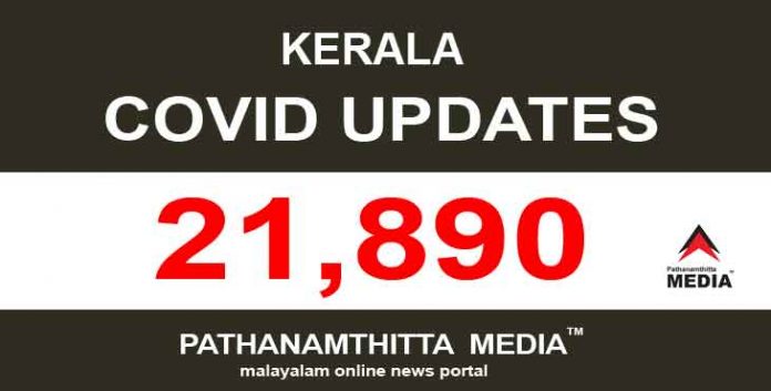 കേരളത്തില് ഇന്ന് 21,890 പേര്ക്ക് കോവിഡ് കേരളത്തില് ഇന്ന് 21,890 പേര്ക്ക് കോവിഡ്