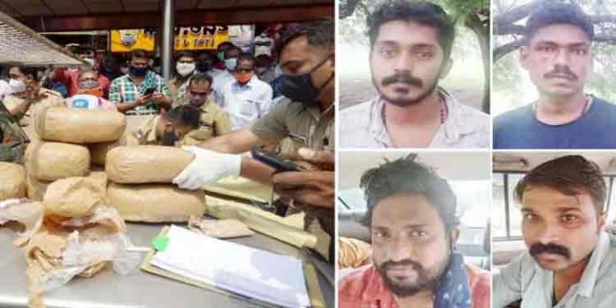 കോട്ടയത്ത് വന് കഞ്ചാവ് വേട്ട : കാഞ്ഞിരപ്പള്ളിയിലും ചിങ്ങവനത്തു നിന്നുമായി 28 കിലോ കഞ്ചാവും ലഹരി വസ്തുക്കളും പിടികൂടി കോട്ടയത്ത് വന് കഞ്ചാവ് വേട്ട : കാഞ്ഞിരപ്പള്ളിയിലും ചിങ്ങവനത്തു നിന്നുമായി 28 കിലോ കഞ്ചാവും ലഹരി വസ്തുക്കളും പിടികൂടി