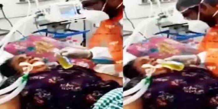 വെന്റിലേറ്ററില് അത്യാസന്ന നിലയില് കിടക്കുന്ന രോഗിയെ ഗോമൂത്രം കുടിപ്പിച്ചു ; ബിജെപി പ്രവര്ത്തകന്റെ നടപടി വിവാദത്തില് വെന്റിലേറ്ററില് അത്യാസന്ന നിലയില് കിടക്കുന്ന രോഗിയെ ഗോമൂത്രം കുടിപ്പിച്ചു ; ബിജെപി പ്രവര്ത്തകന്റെ നടപടി വിവാദത്തില്