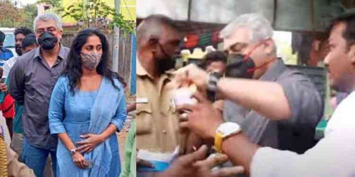 സെല്ഫിയെടുക്കല് ശല്യമായപ്പോള് ആരാധകന്റെ ഫോണ് തട്ടിപ്പറിച്ചു അജിത്ത് സെല്ഫിയെടുക്കല് ശല്യമായപ്പോള് ആരാധകന്റെ ഫോണ് തട്ടിപ്പറിച്ചു അജിത്ത്