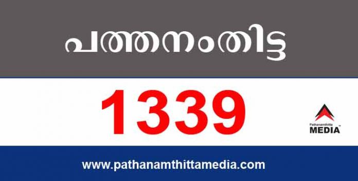 പത്തനംതിട്ടയില് ഇന്ന് 1339 പേര്ക്ക് കോവിഡ് സ്ഥിരീകരിച്ചു ; കോവിഡ് ബുളളറ്റിന് – മെയ് 12 പത്തനംതിട്ടയില് ഇന്ന് 1339 പേര്ക്ക് കോവിഡ് സ്ഥിരീകരിച്ചു ; കോവിഡ് ബുളളറ്റിന് – മെയ് 12