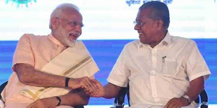 കേരള മുഖ്യമന്ത്രി പിണറായി വിജയന് പിറന്നാള് ആശംസ നേര്ന്ന് പ്രധാനമന്ത്രി കേരള മുഖ്യമന്ത്രി പിണറായി വിജയന് പിറന്നാള് ആശംസ നേര്ന്ന് പ്രധാനമന്ത്രി