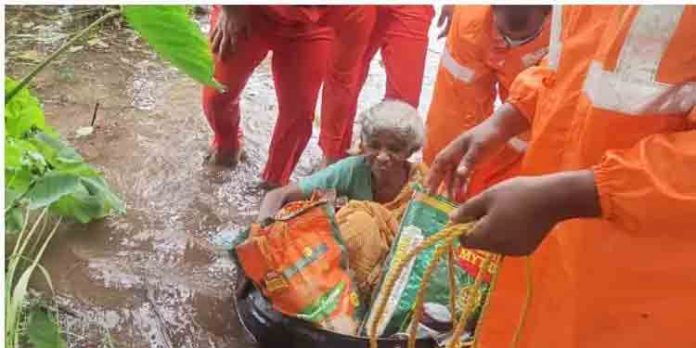 തുരുത്തില് അകപ്പെട്ട വയോധികയെ അഗ്നിശമനസേന രക്ഷപെടുത്തി തുരുത്തില് അകപ്പെട്ട വയോധികയെ അഗ്നിശമനസേന രക്ഷപെടുത്തി