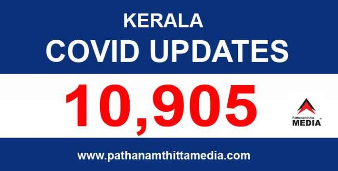 സംസ്ഥാനത്ത് ഇന്ന് 10,905 പേര്ക്ക് കോവിഡ് സ്ഥിരീകരിച്ചു സംസ്ഥാനത്ത് ഇന്ന് 10,905 പേര്ക്ക് കോവിഡ് സ്ഥിരീകരിച്ചു