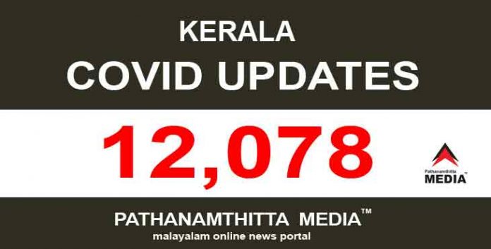 സംസ്ഥാനത്ത് ഇന്ന് 12,078 പേര്ക്ക് കോവിഡ് സ്ഥിരീകരിച്ചു സംസ്ഥാനത്ത് ഇന്ന് 12,078 പേര്ക്ക് കോവിഡ് സ്ഥിരീകരിച്ചു