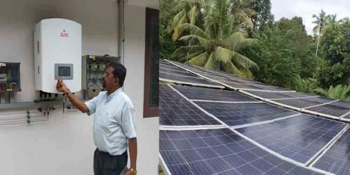 സോളാര് പാനലിലൂടെ ദിനംപ്രതി 110 യൂണിറ്റ് വൈദ്യുതി ഉല്പ്പാദിപ്പിക്കുന്ന തിരുവല്ലയിലെ വ്യവസായി ലാല്ജി സോളാര് പാനലിലൂടെ ദിനംപ്രതി 110 യൂണിറ്റ് വൈദ്യുതി ഉല്പ്പാദിപ്പിക്കുന്ന തിരുവല്ലയിലെ വ്യവസായി ലാല്ജി