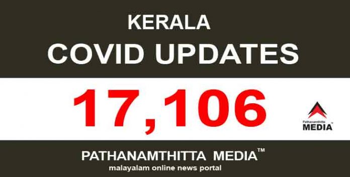 കേരളത്തില് ഇന്ന് 17,106 പേര്ക്ക് കോവിഡ് സ്ഥിരീകരിച്ചു കേരളത്തില് ഇന്ന് 17,106 പേര്ക്ക് കോവിഡ് സ്ഥിരീകരിച്ചു