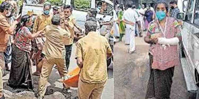മീന്കുട്ട തട്ടിത്തെറിപ്പിച്ച സംഭവത്തില് രണ്ട് നഗരസഭ ജീവനക്കാര്ക്ക് സസ്പെന്ഷന് മീന്കുട്ട തട്ടിത്തെറിപ്പിച്ച സംഭവത്തില് രണ്ട് നഗരസഭ ജീവനക്കാര്ക്ക് സസ്പെന്ഷന്