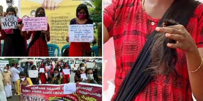 റാങ്ക് ലിസ്റ്റ് നീട്ടില്ലെന്ന് സർക്കാർ ; മുടി മുറിച്ച് പ്രതിഷേധിച്ച് വനിതാ സി.പി.ഒ ഉദ്യോഗാർത്ഥികൾ റാങ്ക് ലിസ്റ്റ് നീട്ടില്ലെന്ന് സർക്കാർ ; മുടി മുറിച്ച് പ്രതിഷേധിച്ച് വനിതാ സി.പി.ഒ ഉദ്യോഗാർത്ഥികൾ