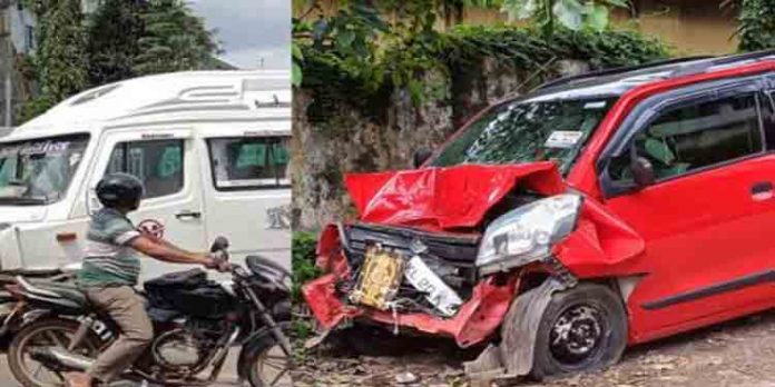 നിര്ത്തിയിട്ടിരുന്ന ടെമ്പോട്രാവലറില് കാറിടിച്ച് നാല് പേർക്ക് പരിക്ക് നിര്ത്തിയിട്ടിരുന്ന ടെമ്പോട്രാവലറില് കാറിടിച്ച് നാല് പേർക്ക് പരിക്ക്