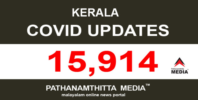 കേരളത്തില് ഇന്ന് 15,914 പേര്ക്ക് കോവിഡ്-19 സ്ഥിരീകരിച്ചു കേരളത്തില് ഇന്ന് 15,914 പേര്ക്ക് കോവിഡ്-19 സ്ഥിരീകരിച്ചു