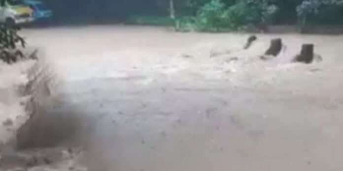 കനത്ത മഴ : വന് നാശനഷ്ടം – സംസ്ഥാനപാത അടച്ചു കനത്ത മഴ : വന് നാശനഷ്ടം – സംസ്ഥാനപാത അടച്ചു