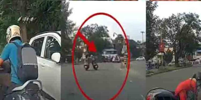റോഡിലൂടെ സ്കൂട്ടറിൽ അഭ്യാസം ; യുവാവ് സ്കൂട്ടര് യാത്രക്കാരിയെ ഇടിച്ചിട്ട് കടന്നു കളഞ്ഞു റോഡിലൂടെ സ്കൂട്ടറിൽ അഭ്യാസം ; യുവാവ് സ്കൂട്ടര് യാത്രക്കാരിയെ ഇടിച്ചിട്ട് കടന്നു കളഞ്ഞു