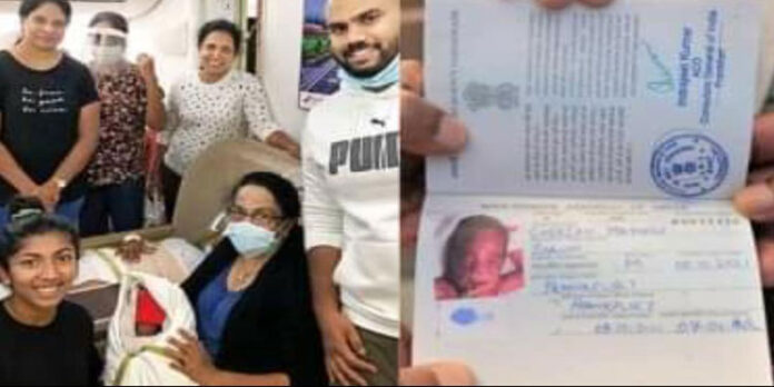വിമാനത്തില് പിറന്ന കുഞ്ഞ് ഷോണ് ഉടന് കേരളത്തിലേക്ക് പറക്കും വിമാനത്തില് പിറന്ന കുഞ്ഞ് ഷോണ് ഉടന് കേരളത്തിലേക്ക് പറക്കും