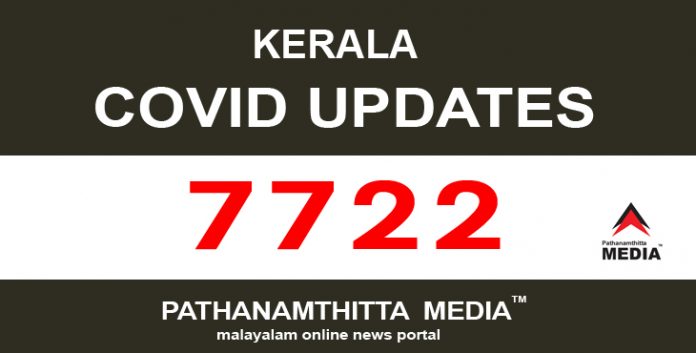 കേരളത്തില് ഇന്ന് 7722 പേര്ക്ക് കൊവിഡ് സ്ഥിരീകരിച്ചു കേരളത്തില് ഇന്ന് 7722 പേര്ക്ക് കൊവിഡ് സ്ഥിരീകരിച്ചു