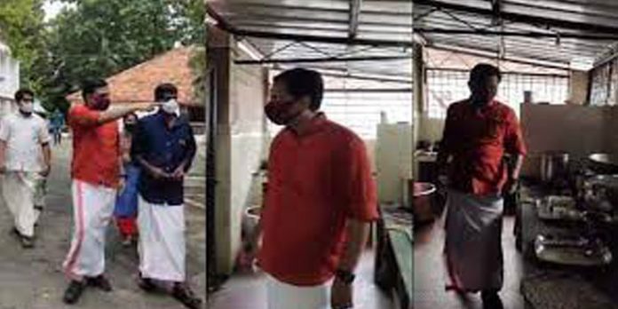 തൈക്കാട് റസ്റ്റ് ഹൗസിൽ മിന്നൽ പരിശോധന നടത്തി മന്ത്രി ; ശോചനീയാവസ്ഥയിൽ ഉദ്യോഗസ്ഥന് ശകാരം തൈക്കാട് റസ്റ്റ് ഹൗസിൽ മിന്നൽ പരിശോധന നടത്തി മന്ത്രി ; ശോചനീയാവസ്ഥയിൽ ഉദ്യോഗസ്ഥന് ശകാരം
