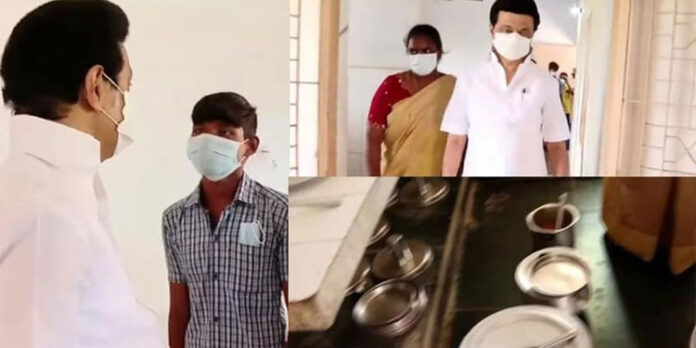 ഹോസ്റ്റലിലും പോലീസ് സ്റ്റേഷനിലും സ്റ്റാലിന്റെ മിന്നൽ സന്ദർശനം ; അടുക്കളയിലും എത്തി ഹോസ്റ്റലിലും പോലീസ് സ്റ്റേഷനിലും സ്റ്റാലിന്റെ മിന്നൽ സന്ദർശനം ; അടുക്കളയിലും എത്തി