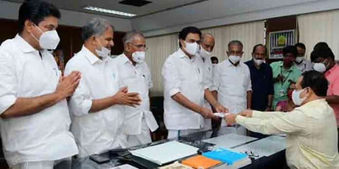 രാജ്യസഭാ ഉപതെരഞ്ഞെടുപ്പ് : ജോസ്. കെ മാണി നാമനിര്ദേശ പത്രിക സമര്പ്പിച്ചു രാജ്യസഭാ ഉപതെരഞ്ഞെടുപ്പ് : ജോസ്. കെ മാണി നാമനിര്ദേശ പത്രിക സമര്പ്പിച്ചു