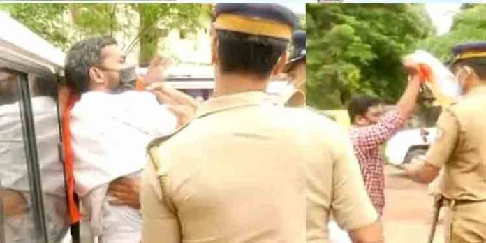 ആരോഗ്യമന്ത്രി വീണാ ജോര്ജിനു നേരെ യൂത്ത് കോണ്ഗ്രസ് പ്രതിഷേധം ; അറസ്റ്റ് ആരോഗ്യമന്ത്രി വീണാ ജോര്ജിനു നേരെ യൂത്ത് കോണ്ഗ്രസ് പ്രതിഷേധം ; അറസ്റ്റ്