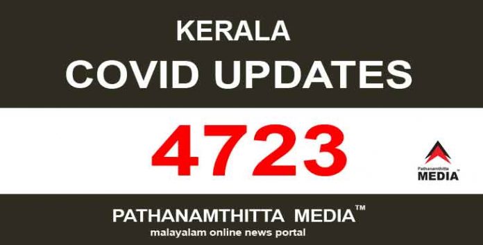 സംസ്ഥാനത്ത് ഇന്ന് 4723 പേര്ക്ക് കോവിഡ് സ്ഥിരീകരിച്ചു സംസ്ഥാനത്ത് ഇന്ന് 4723 പേര്ക്ക് കോവിഡ് സ്ഥിരീകരിച്ചു