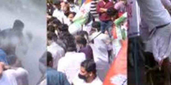 കണ്ണൂര് സര്വകലാശാലയിലേക്ക് യൂത്ത് കോണ്ഗ്രസ് പ്രവർത്തകർ നടത്തിയ പ്രതിഷേധ മാര്ച്ചില് സംഘര്ഷം കണ്ണൂര് സര്വകലാശാലയിലേക്ക് യൂത്ത് കോണ്ഗ്രസ് പ്രവർത്തകർ നടത്തിയ പ്രതിഷേധ മാര്ച്ചില് സംഘര്ഷം