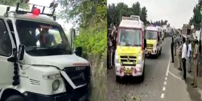 ബിപിൻ റാവത്ത് അടക്കമുള്ളവരുടെ മൃതദേഹങ്ങൾ വഹിച്ചുള്ള വാഹനവ്യൂഹം രണ്ട് തവണ അപകടത്തിൽപ്പെട്ടു ബിപിൻ റാവത്ത് അടക്കമുള്ളവരുടെ മൃതദേഹങ്ങൾ വഹിച്ചുള്ള വാഹനവ്യൂഹം രണ്ട് തവണ അപകടത്തിൽപ്പെട്ടു
