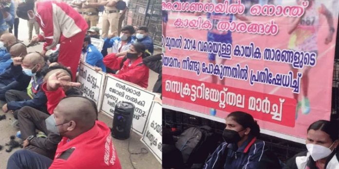 മന്ത്രിയുമായുള്ള ചർച്ച വിജയം ; സമരം അവസാനിപ്പിച്ച് കായിക താരങ്ങൾ മന്ത്രിയുമായുള്ള ചർച്ച വിജയം ; സമരം അവസാനിപ്പിച്ച് കായിക താരങ്ങൾ