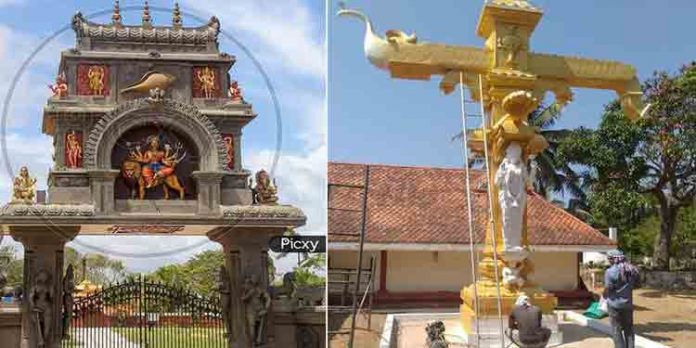 ശംഖുമുഖം ക്ഷേത്രമുറ്റത്ത് കുരിശു രൂപം ; മണിമന്ദിരം വിവാദത്തില് ശംഖുമുഖം ക്ഷേത്രമുറ്റത്ത് കുരിശു രൂപം ; മണിമന്ദിരം വിവാദത്തില്