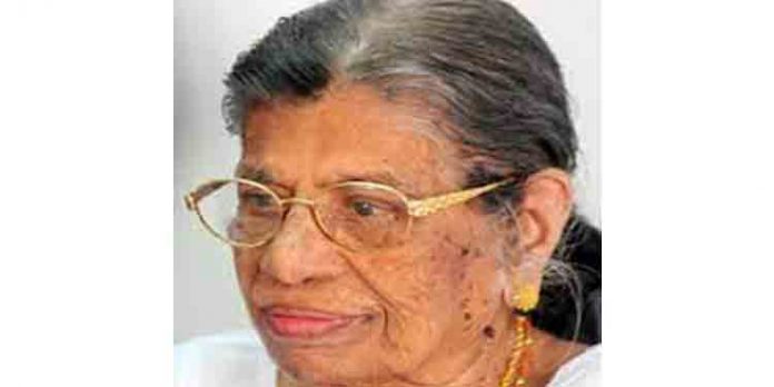 കെ.ആര്. ഗൗരിയമ്മയുടെ പേരിലുള്ള ട്രഷറി നിക്ഷേപം സഹോദരിയുടെ മകള്ക്ക് കെ.ആര്. ഗൗരിയമ്മയുടെ പേരിലുള്ള ട്രഷറി നിക്ഷേപം സഹോദരിയുടെ മകള്ക്ക്