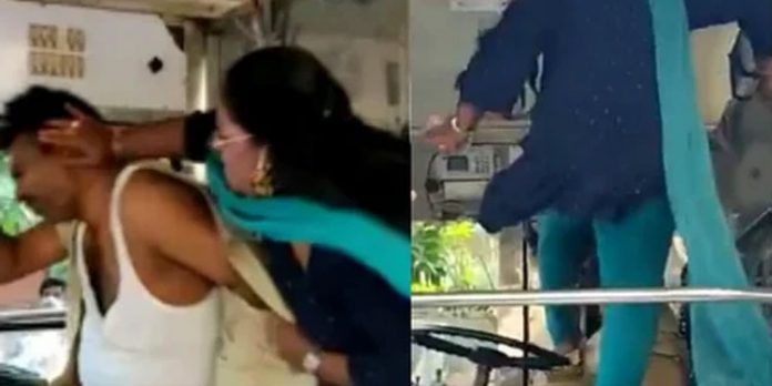 സ്കൂട്ടറിന് സൈഡ് കൊടുത്തില്ല ; ഡ്രൈവറെ ബസിൽ കയറി തല്ലി യുവതി – കേസ് സ്കൂട്ടറിന് സൈഡ് കൊടുത്തില്ല ; ഡ്രൈവറെ ബസിൽ കയറി തല്ലി യുവതി – കേസ്