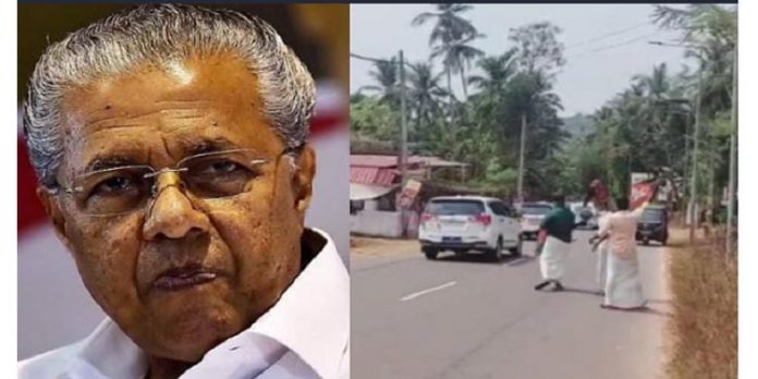 മുഖ്യമന്ത്രിക്ക് നേരെ യുവമോർച്ചയുടെ കരിങ്കൊടി പ്രതിഷേധം മുഖ്യമന്ത്രിക്ക് നേരെ യുവമോർച്ചയുടെ കരിങ്കൊടി പ്രതിഷേധം