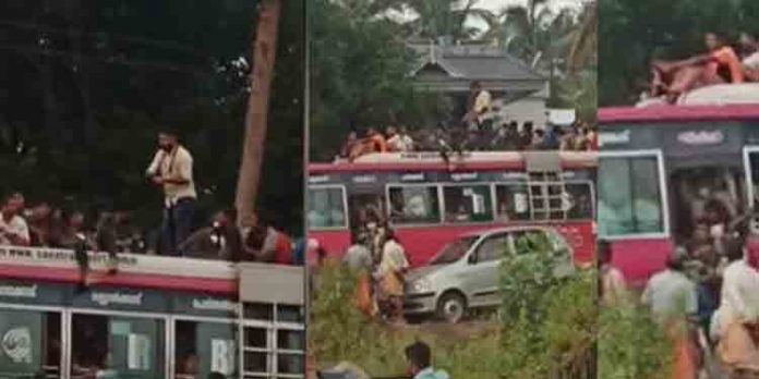 ബസിനു മുകളില് കയറിയ യാത്രക്കാര്ക്ക് ടിക്കറ്റും മുകളില് ; തന്നെ കണ്ടക്ടറുടെ ചിത്രം വൈറല് ബസിനു മുകളില് കയറിയ യാത്രക്കാര്ക്ക് ടിക്കറ്റും മുകളില് ; തന്നെ കണ്ടക്ടറുടെ ചിത്രം വൈറല്
