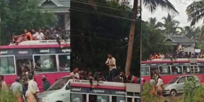 ബസിന് മുകളിൽ ആളുകളെ ഇരുത്തി സർവ്വീസ് : ജീവനക്കാരുടെ ലൈസന്സ് സസ്പെന്ഡ് ചെയ്തെന്ന് മന്ത്രി ബസിന് മുകളിൽ ആളുകളെ ഇരുത്തി സർവ്വീസ് : ജീവനക്കാരുടെ ലൈസന്സ് സസ്പെന്ഡ് ചെയ്തെന്ന് മന്ത്രി