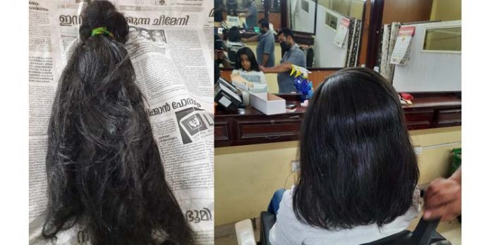 ക്യാൻസർ രോഗികൾക്കായി തലമുടി ദാനം ചെയ്ത് ജ്യോതിഷ് ക്യാൻസർ രോഗികൾക്കായി തലമുടി ദാനം ചെയ്ത് ജ്യോതിഷ്