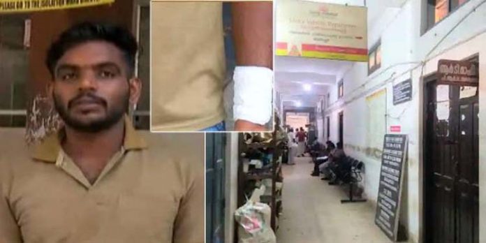 ആർടി ഓഫീസിൽ ബസ് ഉടമ കൈ മുറിച്ചു ആർടി ഓഫീസിൽ ബസ് ഉടമ കൈ മുറിച്ചു