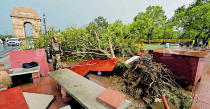 ഡൽഹിയിൽ കനത്ത മഴയും ഇടിമിന്നലും ; മരങ്ങൾ കടപുഴകി വീണു ഡൽഹിയിൽ കനത്ത മഴയും ഇടിമിന്നലും ; മരങ്ങൾ കടപുഴകി വീണു