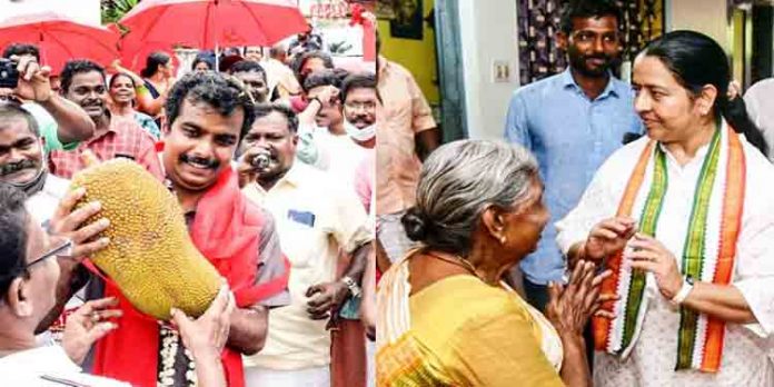 തൃക്കാക്കരയില് ഇരുമുന്നണികളുടേയും വീട് കയറിയുള്ള പ്രചരണം കൊഴുക്കുന്നു തൃക്കാക്കരയില് ഇരുമുന്നണികളുടേയും വീട് കയറിയുള്ള പ്രചരണം കൊഴുക്കുന്നു