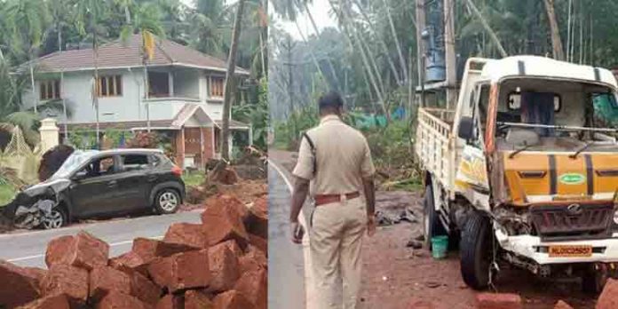 കാറും ലോറിയും കൂട്ടിയിടിച്ച് രണ്ട് യുവാക്കള് മരിച്ചു കാറും ലോറിയും കൂട്ടിയിടിച്ച് രണ്ട് യുവാക്കള് മരിച്ചു