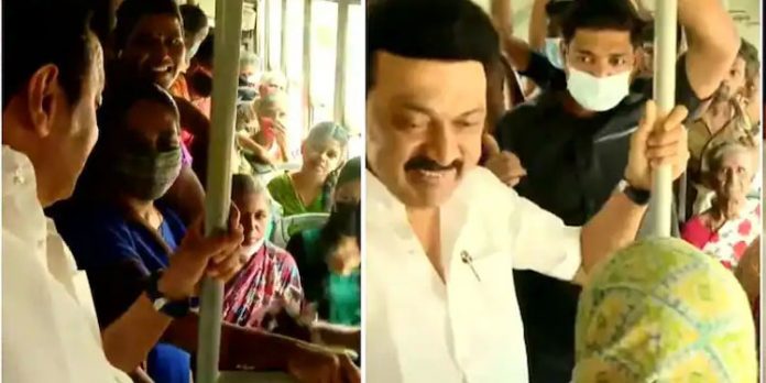 എങ്ങനെയുണ്ട് ഭരണം? തിരക്കേറിയ സര്ക്കാര് ബസില് കയറി ജനങ്ങളോട് അഭിപ്രായം തേടി സ്റ്റാലിന് എങ്ങനെയുണ്ട് ഭരണം? തിരക്കേറിയ സര്ക്കാര് ബസില് കയറി ജനങ്ങളോട് അഭിപ്രായം തേടി സ്റ്റാലിന്
