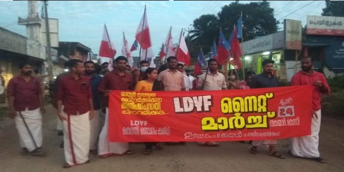 അഗ്നിപഥ് പദ്ധതി പിൻവലിക്കണം ; എൽഡിവൈഎഫ് നൈറ്റ് മാർച്ച് നടത്തി അഗ്നിപഥ് പദ്ധതി പിൻവലിക്കണം ; എൽഡിവൈഎഫ് നൈറ്റ് മാർച്ച് നടത്തി