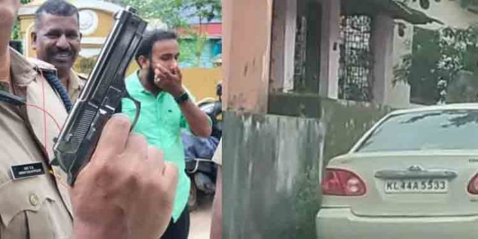 കോട്ടയത്ത് പട്ടാപ്പകല് മാധ്യമസംഘത്തിന് നേരെ തോക്ക് ചൂണ്ടി ഭീഷണി ; പ്രതികള് പിടിയില് കോട്ടയത്ത് പട്ടാപ്പകല് മാധ്യമസംഘത്തിന് നേരെ തോക്ക് ചൂണ്ടി ഭീഷണി ; പ്രതികള് പിടിയില്